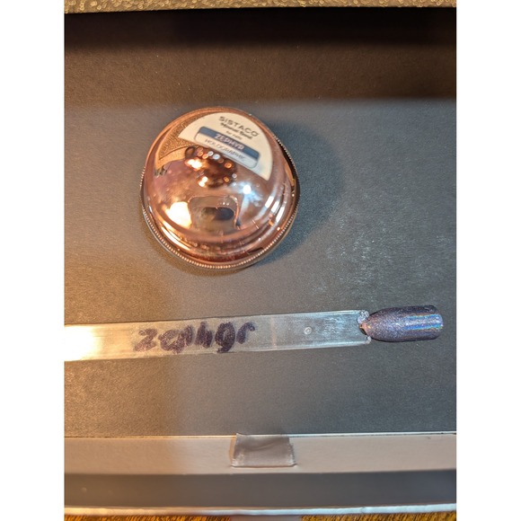 Sistaco Mineral Bond Nail Powder Lot x3 Platinum Zephyr Candle Swatched Only - Picture 2 of 4